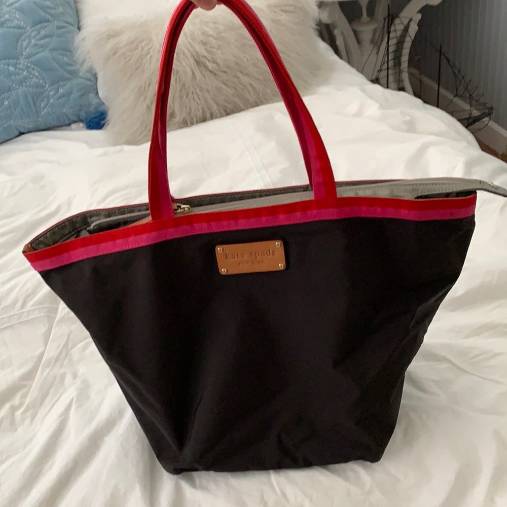 Kate Spade black nylon tote